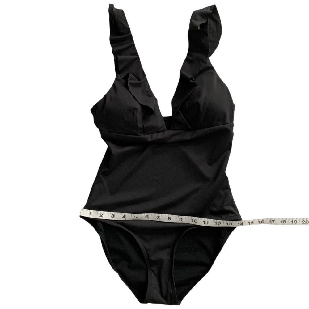 SEA LEVEL Black Frill One-Piece Swimsuit! - Picture 4 of 7